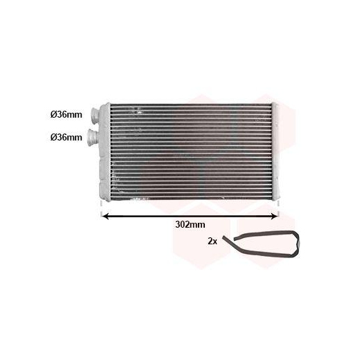 VAN WEZEL W&auml;rmetauscher, Innenraumheizung 03016701