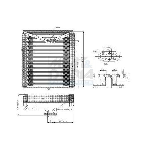 MEAT & DORIA Verdampfer, Klimaanlage 997111