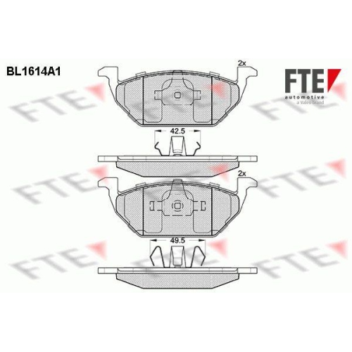 FTE Bremsbelagsatz, Scheibenbremse 9010249
