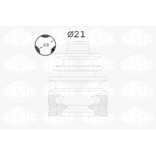 SASIC Faltenbalgsatz, Antriebswelle 1906062
