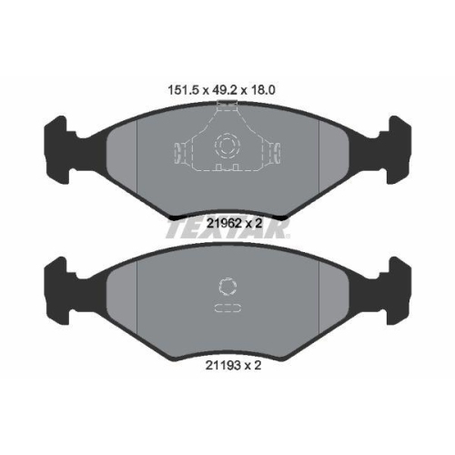 TEXTAR Bremsbelagsatz, Scheibenbremse 2196201