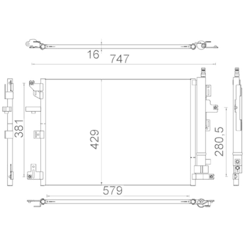 MAHLE Kondensator, Klimaanlage BEHR AC 635 000S