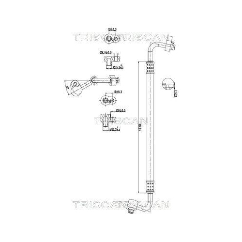 TRISCAN Hochdruck-/Niederdruckleitung, Klimaanlage 9010 29087