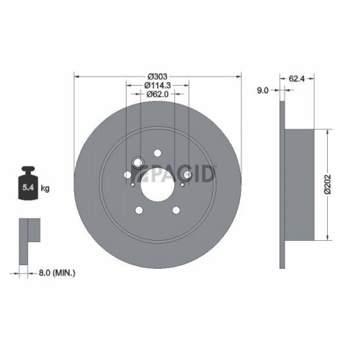 PAGID Bremsscheibe 54441NC