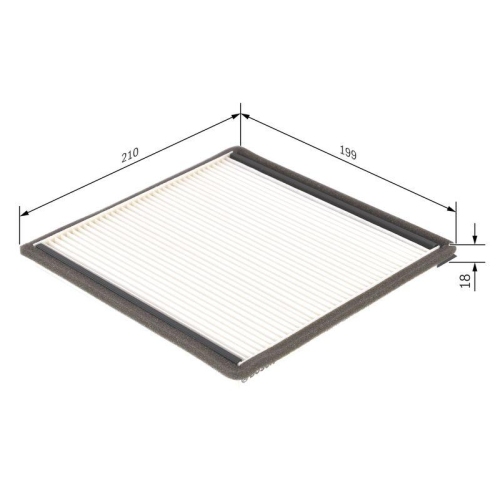 BOSCH Filter, Innenraumluft 1 987 432 021
