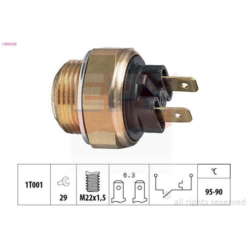 EPS Temperaturschalter, K&uuml;hlerl&uuml;fter Made in Italy - OE Equivalent 1.850.020