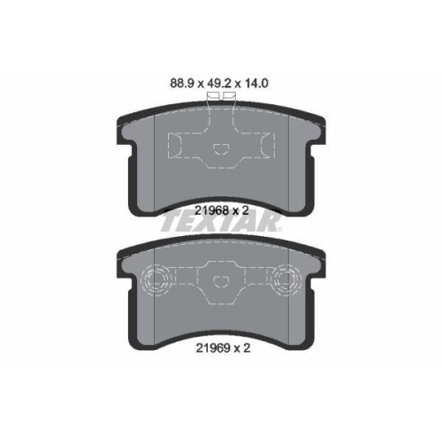 TEXTAR Bremsbelagsatz, Scheibenbremse 2196801