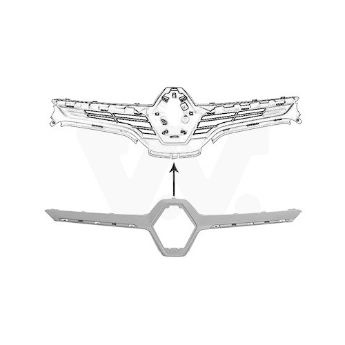 VAN WEZEL Zier-/Schutzleiste, K&uuml;hlergitter ** Equipart ** 4382518