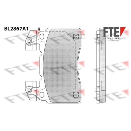 FTE Bremsbelagsatz, Scheibenbremse 9011107