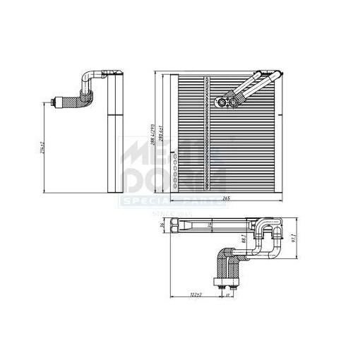 MEAT & DORIA Verdampfer, Klimaanlage 997113