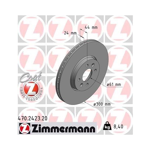 ZIMMERMANN Bremsscheibe COAT Z 470.2423.20