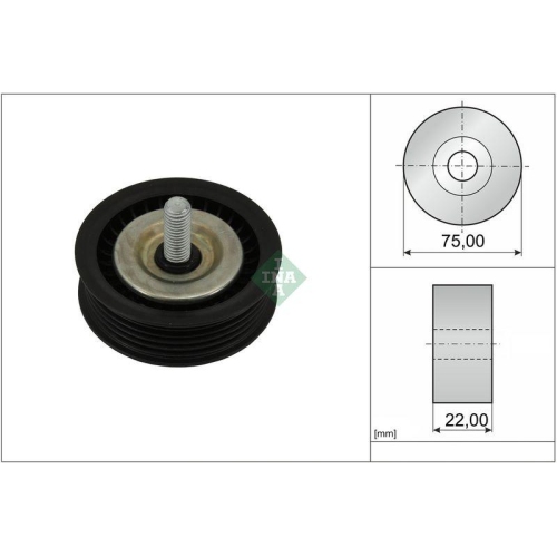 Schaeffler INA Umlenk-/F&uuml;hrungsrolle, Keilrippenriemen 532 1197 10