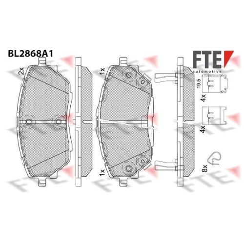 FTE Bremsbelagsatz, Scheibenbremse 9011108