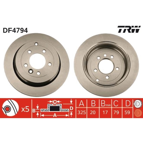 TRW Bremsscheibe DF4794