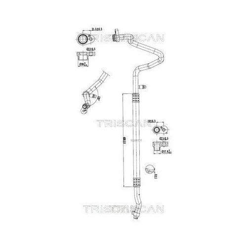 TRISCAN Hochdruck-/Niederdruckleitung, Klimaanlage 9010 11030