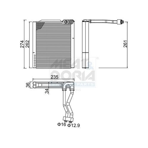 MEAT & DORIA Verdampfer, Klimaanlage 997116