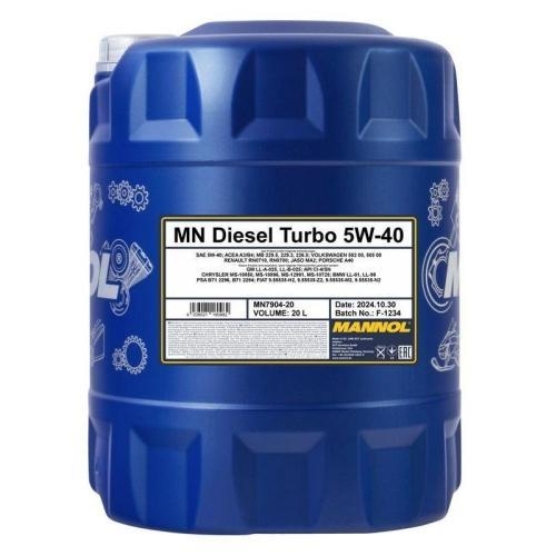 Motor&ouml;l Motoren&ouml;l Mannol Diesel Turbo 5W-40 20 Liter Kanister MN7904-20
