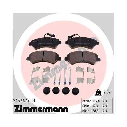 ZIMMERMANN Bremsbelagsatz, Scheibenbremse 24466.190.3