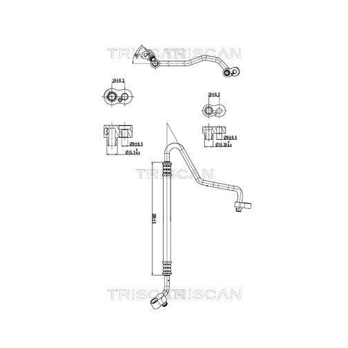 TRISCAN Hochdruck-/Niederdruckleitung, Klimaanlage 9010 11022