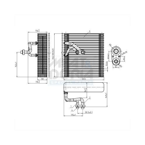 MEAT & DORIA Verdampfer, Klimaanlage 997118