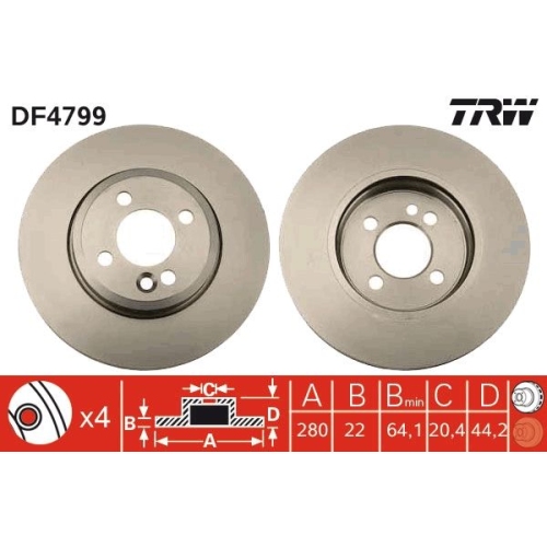 TRW Bremsscheibe DF4799