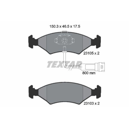 TEXTAR Bremsbelagsatz, Scheibenbremse 2310501