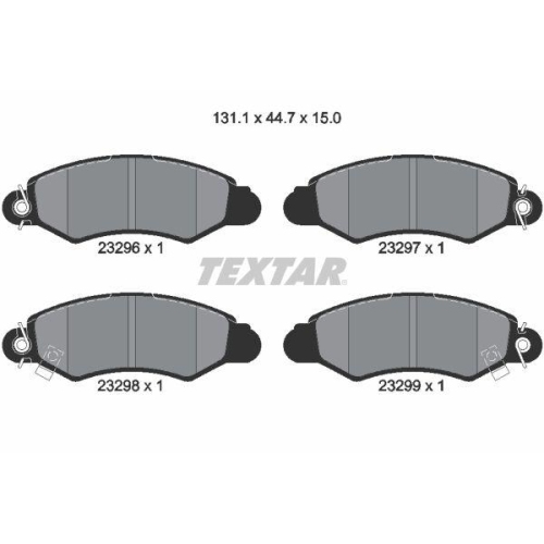TEXTAR Bremsbelagsatz, Scheibenbremse 2329601