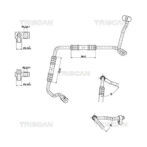 TRISCAN Hochdruck-/Niederdruckleitung, Klimaanlage 9010 11010