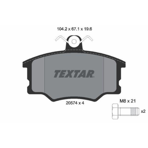 TEXTAR Bremsbelagsatz, Scheibenbremse 2057402