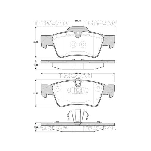 TRISCAN Bremsbelagsatz, Scheibenbremse 8110 23054