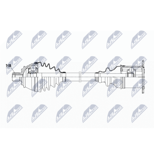 NTY Antriebswelle NPW-AU-023