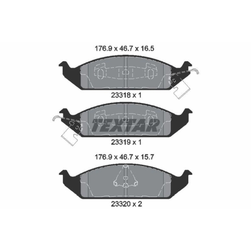 TEXTAR Bremsbelagsatz, Scheibenbremse Q+ 2331801