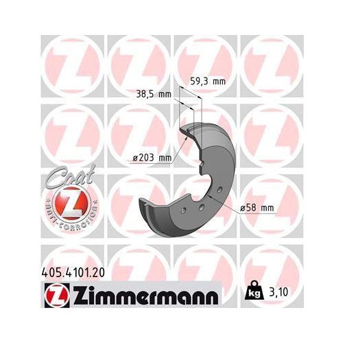 ZIMMERMANN Bremstrommel COAT Z 405.4101.20