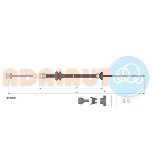 ADRIAUTO Seilzug, Kupplungsbet&auml;tigung 45.0137