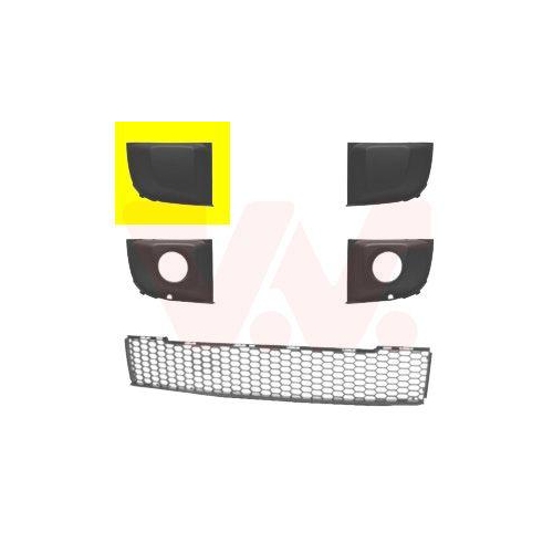 VAN WEZEL L&uuml;ftungsgitter, Sto&szlig;f&auml;nger ** Equipart ** 1604592