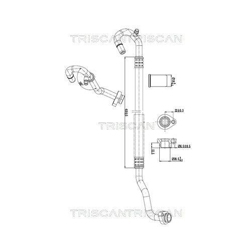 TRISCAN Hochdruck-/Niederdruckleitung, Klimaanlage 9010 29085