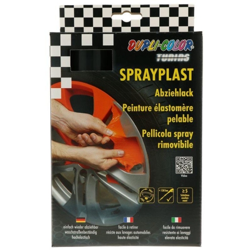 Dupli Color SPRAYPLAST Abziehlack Spr&uuml;hfolie 2x 400ml carbon seidenglanz 388132