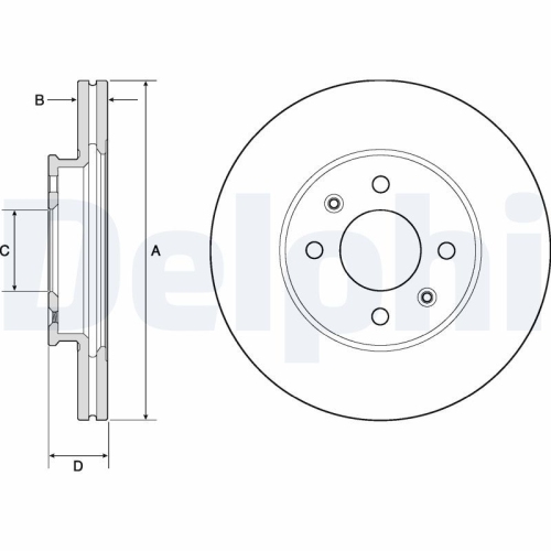 DELPHI Bremsscheibe BG4744C
