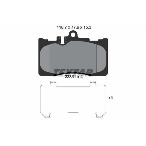TEXTAR Bremsbelagsatz, Scheibenbremse 2333102