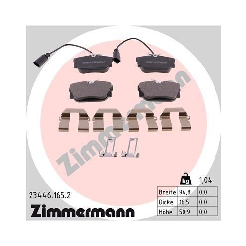 ZIMMERMANN Bremsbelagsatz, Scheibenbremse 23446.165.2