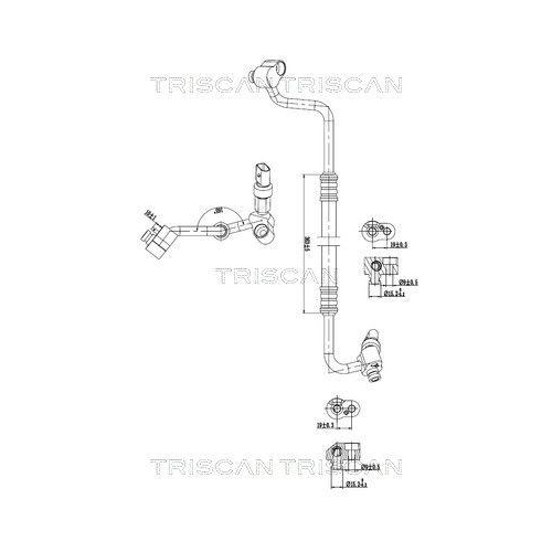 TRISCAN Hochdruck-/Niederdruckleitung, Klimaanlage 9010 29108