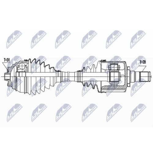 NTY Antriebswelle NPW-BM-186