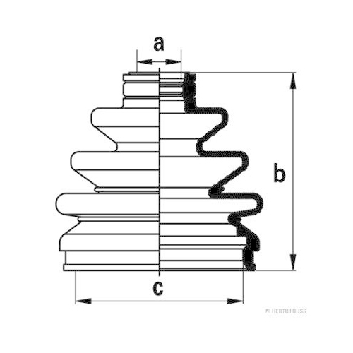 HERTH+BUSS JAKOPARTS Faltenbalgsatz, Antriebswelle J2867004