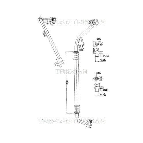 TRISCAN Hochdruck-/Niederdruckleitung, Klimaanlage 9010 10012