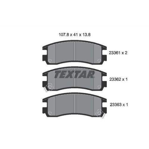 TEXTAR Bremsbelagsatz, Scheibenbremse 2336101