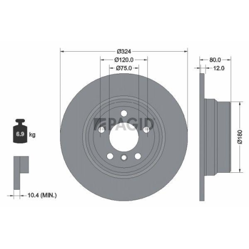 PAGID Bremsscheibe 50323NC