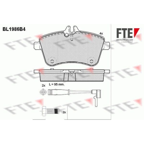 FTE Bremsbelagsatz, Scheibenbremse 9010576