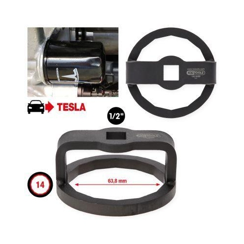 1/2 Zoll &Ouml;lfilterschl&uuml;ssel f&uuml;r Tesla 63,8 mm / 14 Fl&auml;chen KS TOOLS 150.9469