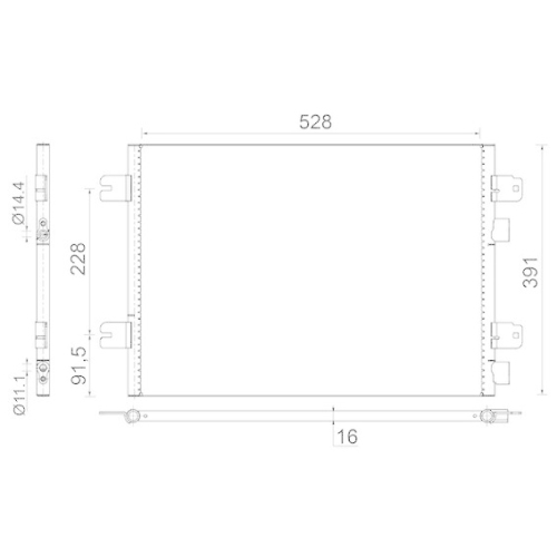 MAHLE Kondensator, Klimaanlage BEHR AC 691 000S