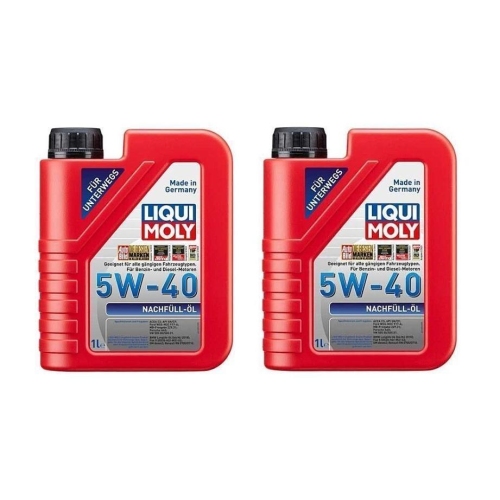 Motoröl LIQUI MOLY 1305 Nachfüll-Öl 5W-40 Leichtlauf synthetisch 2 Liter